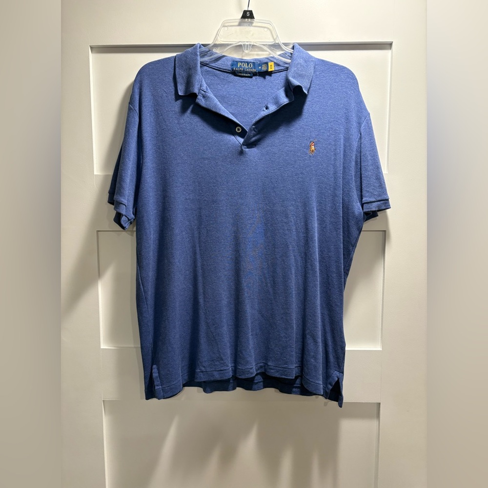 Ralph Lauren Blue Polo Shirt Classic Slim Fit